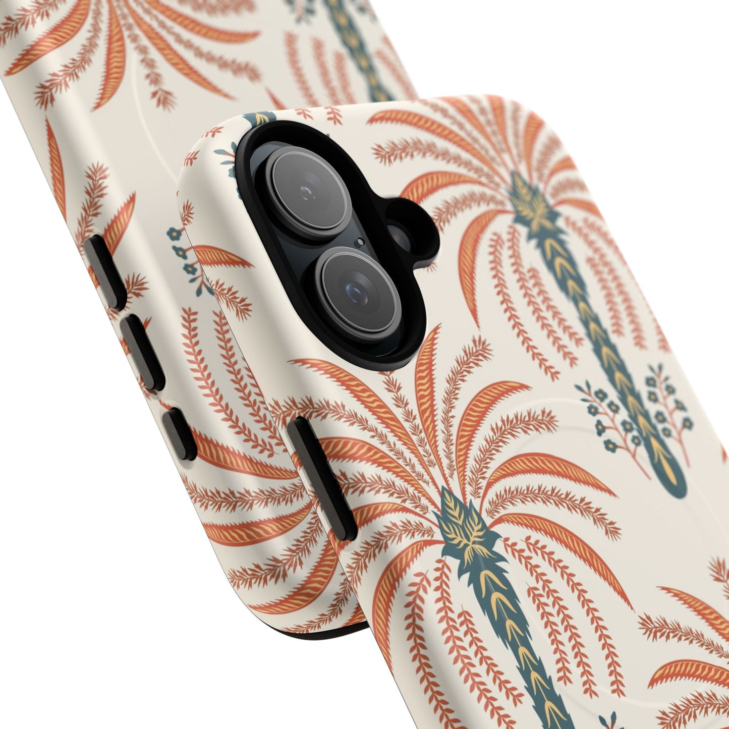 Palm Pattern Tough Magnetic Phone Case — Retro Tropical iPhone Cover