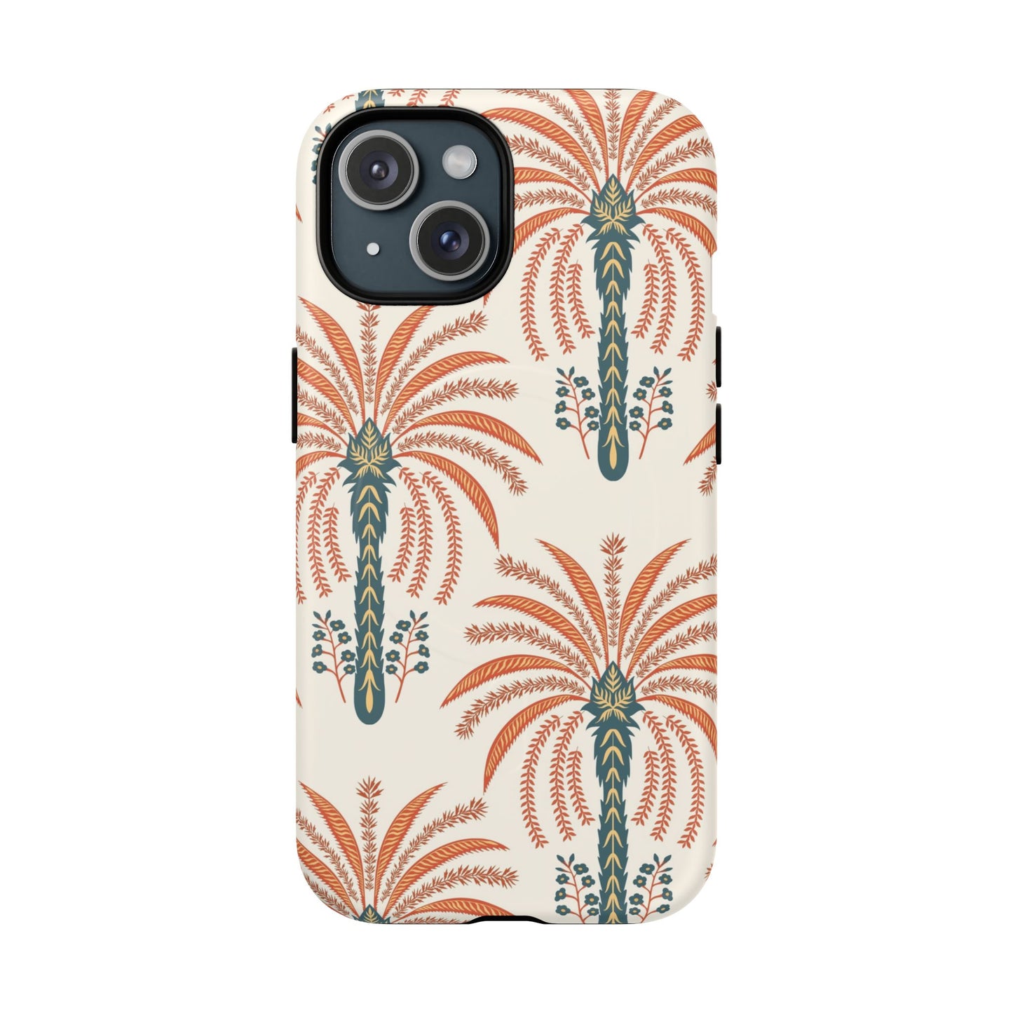 Palm Pattern Tough Magnetic Phone Case — Retro Tropical iPhone Cover