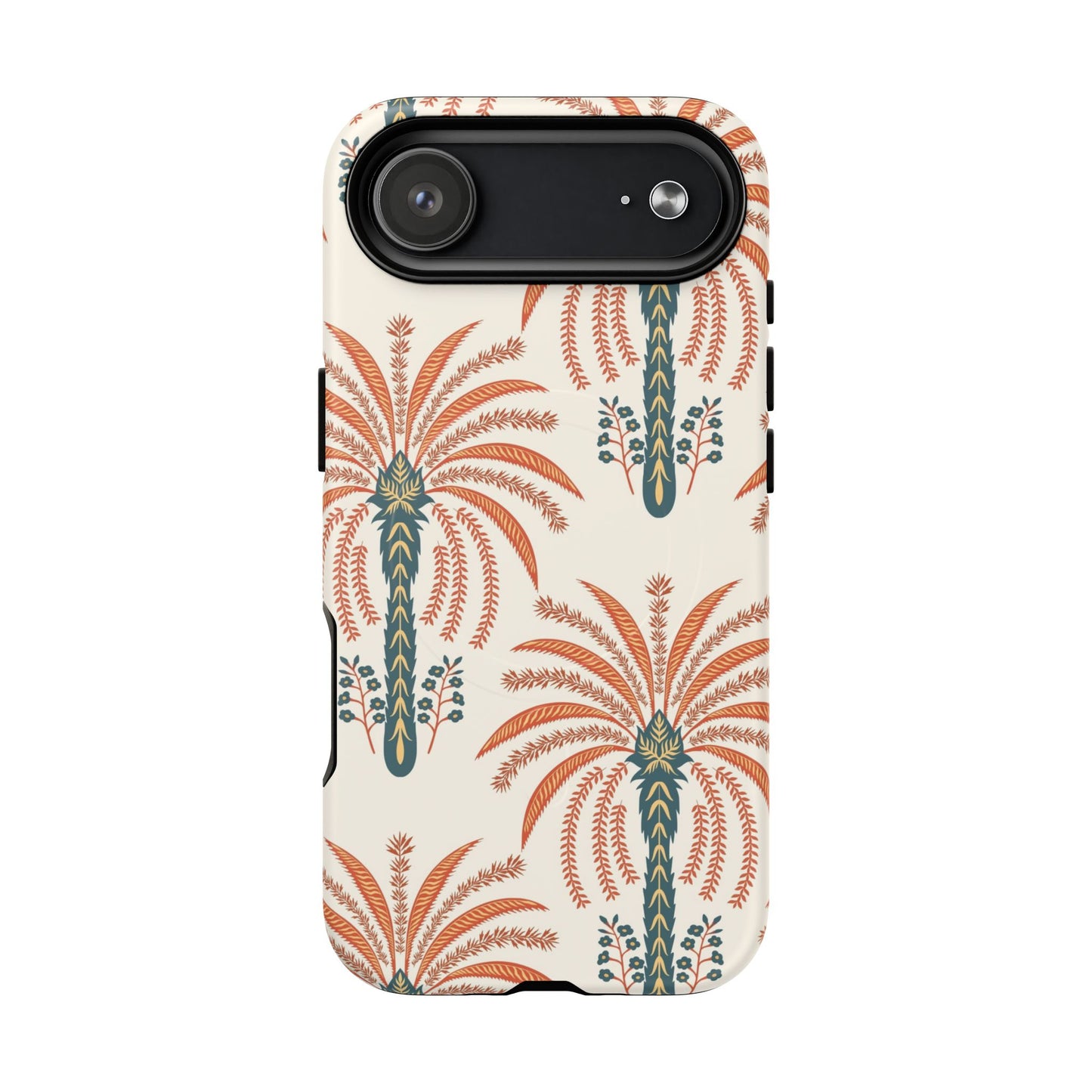 Palm Pattern Tough Magnetic Phone Case — Retro Tropical iPhone Cover