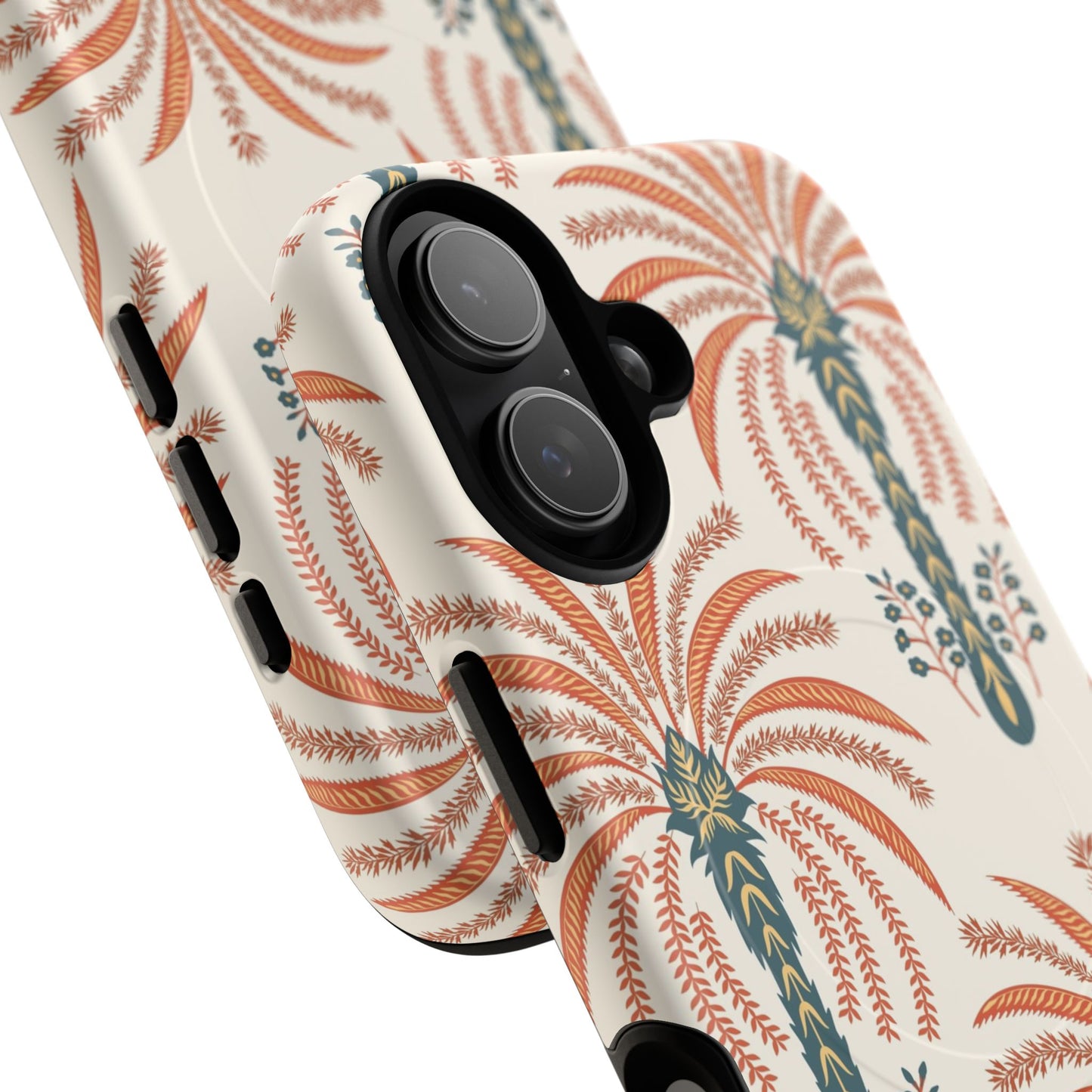 Palm Pattern Tough Magnetic Phone Case — Retro Tropical iPhone Cover