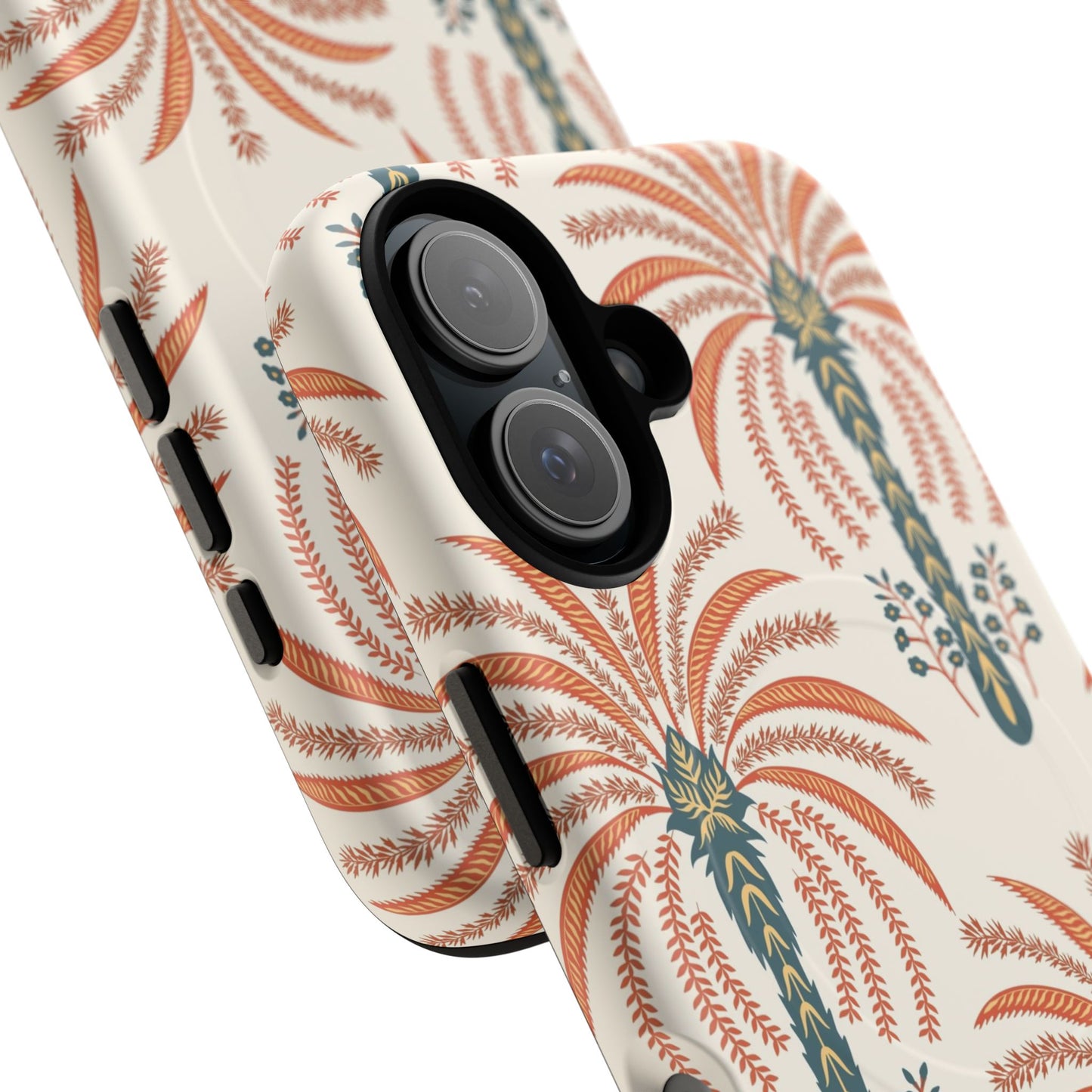 Palm Pattern Tough Magnetic Phone Case — Retro Tropical iPhone Cover