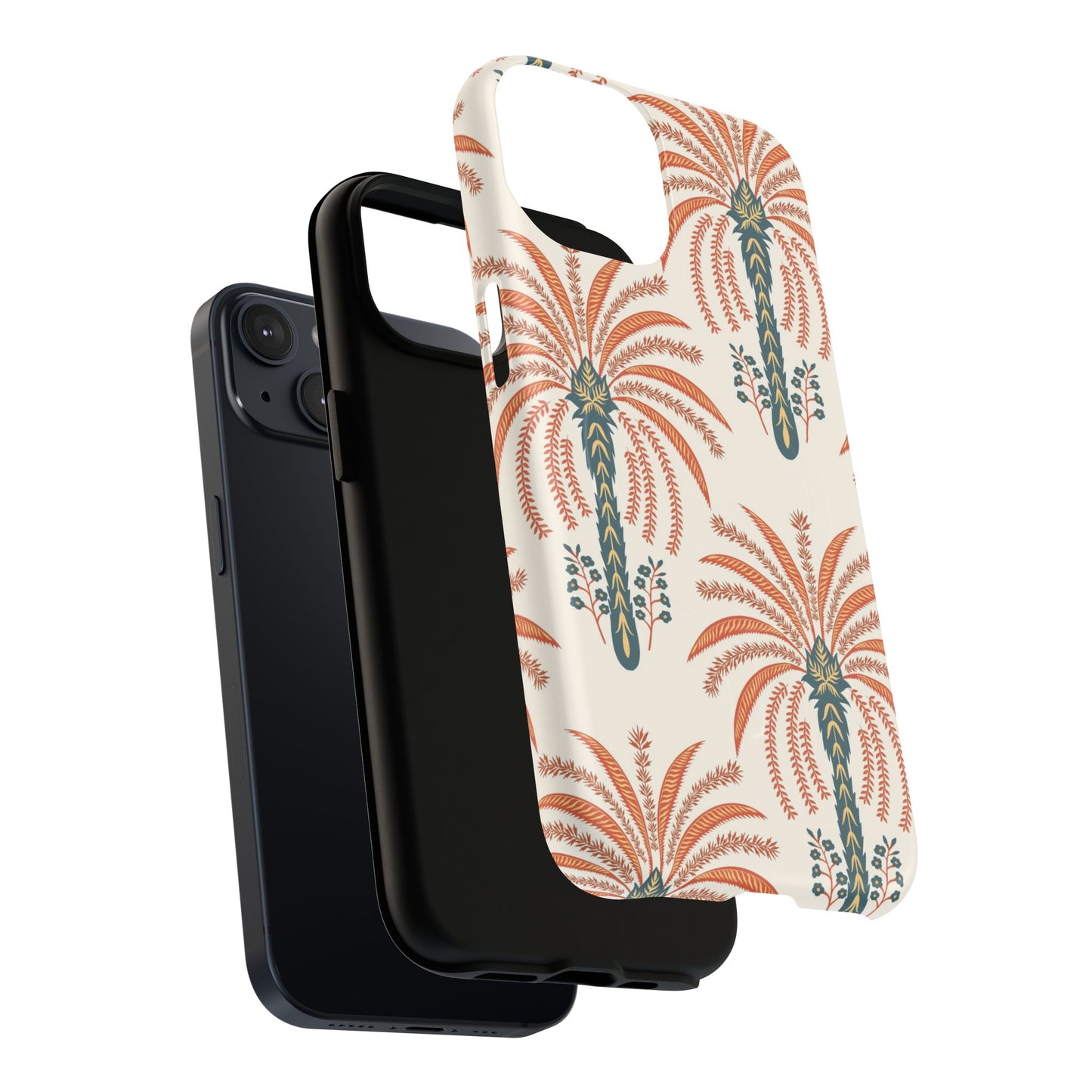 Palm Pattern Tough Magnetic Phone Case — Retro Tropical iPhone Cover