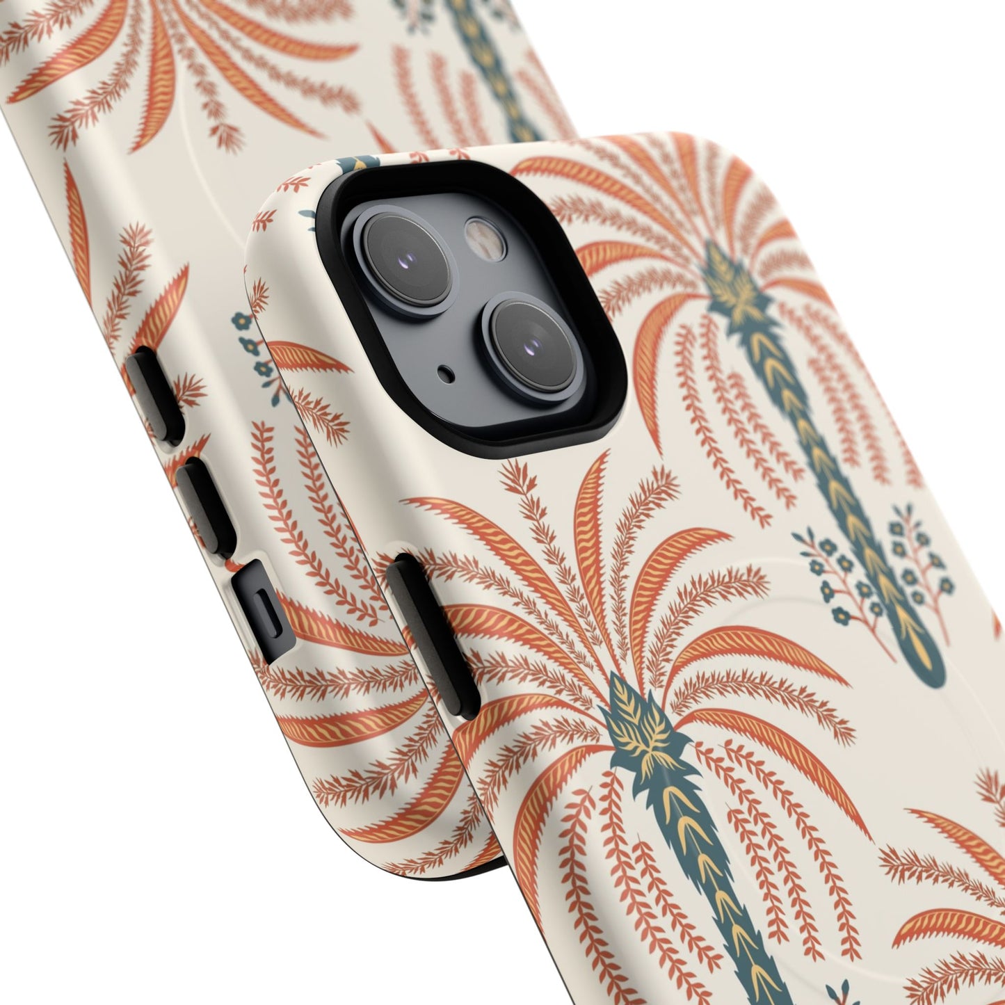 Palm Pattern Tough Magnetic Phone Case — Retro Tropical iPhone Cover