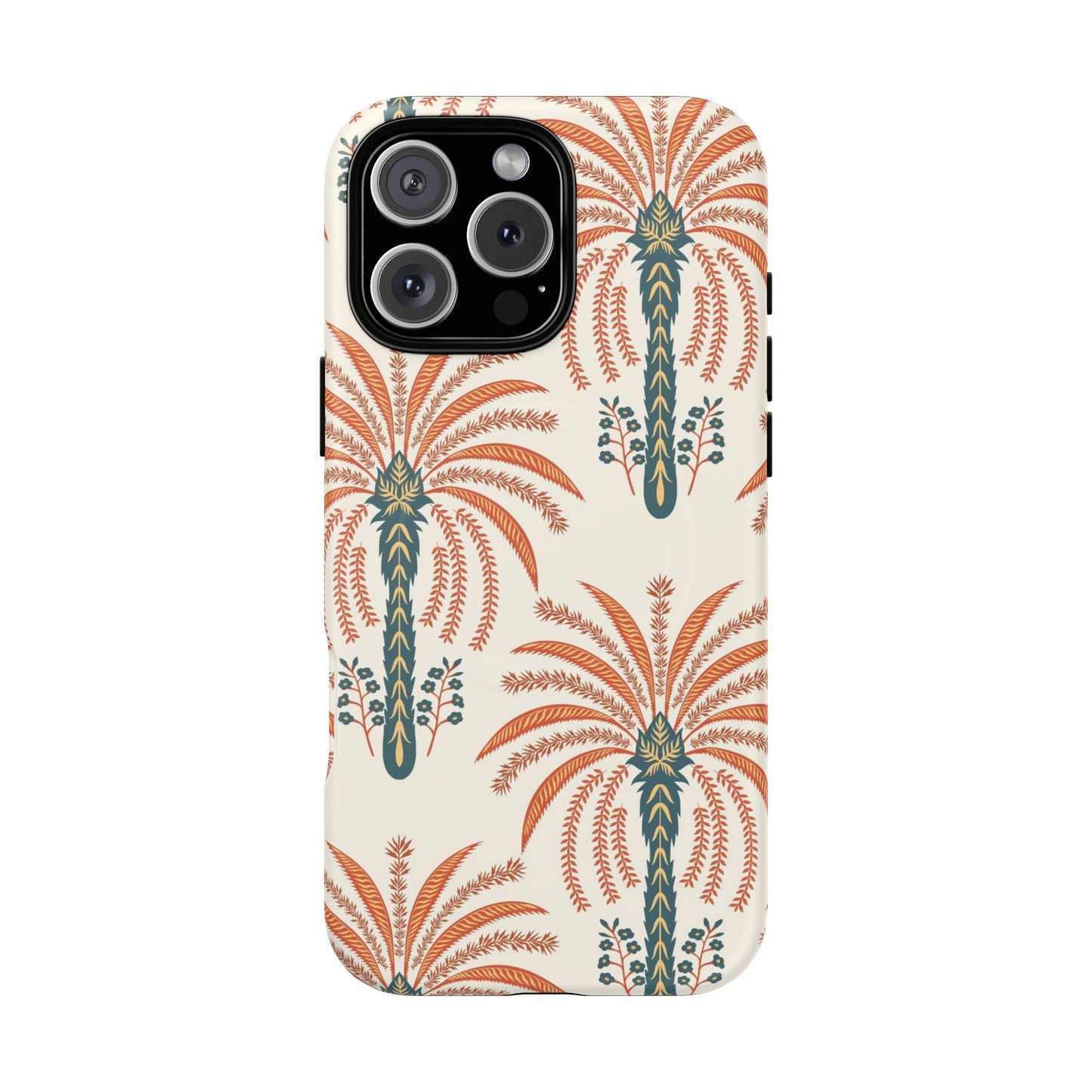 Palm Pattern Tough Magnetic Phone Case — Retro Tropical iPhone Cover