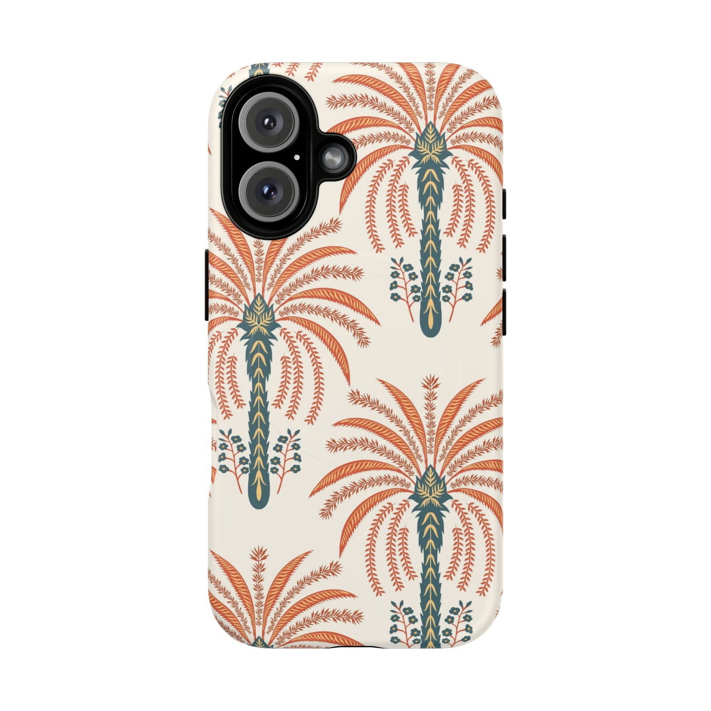Palm Pattern Tough Magnetic Phone Case — Retro Tropical iPhone Cover