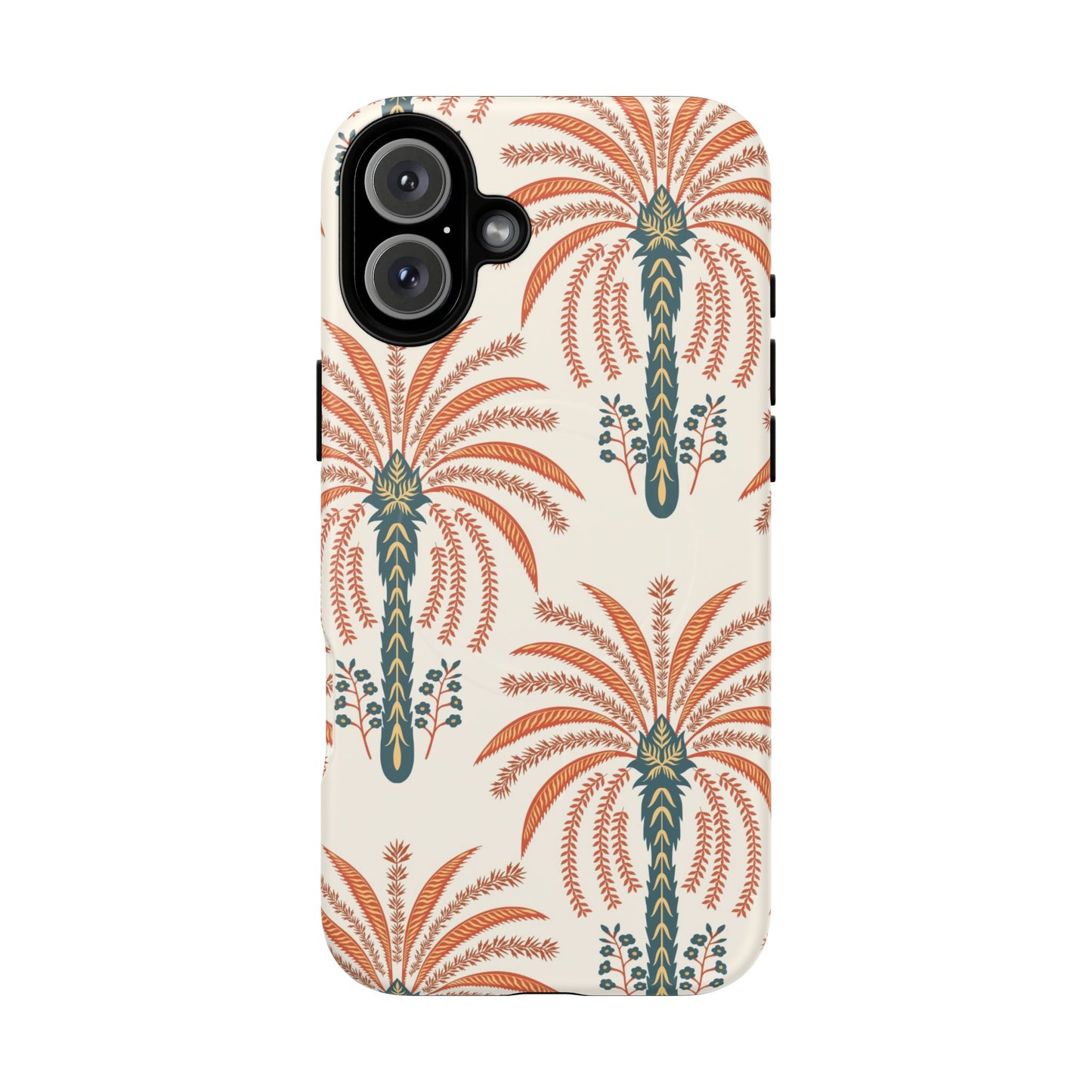 Palm Pattern Tough Magnetic Phone Case — Retro Tropical iPhone Cover