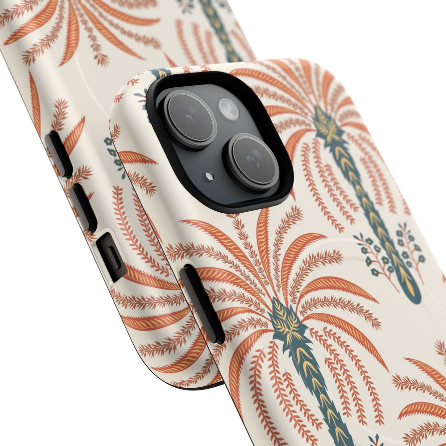 Palm Pattern Tough Magnetic Phone Case — Retro Tropical iPhone Cover