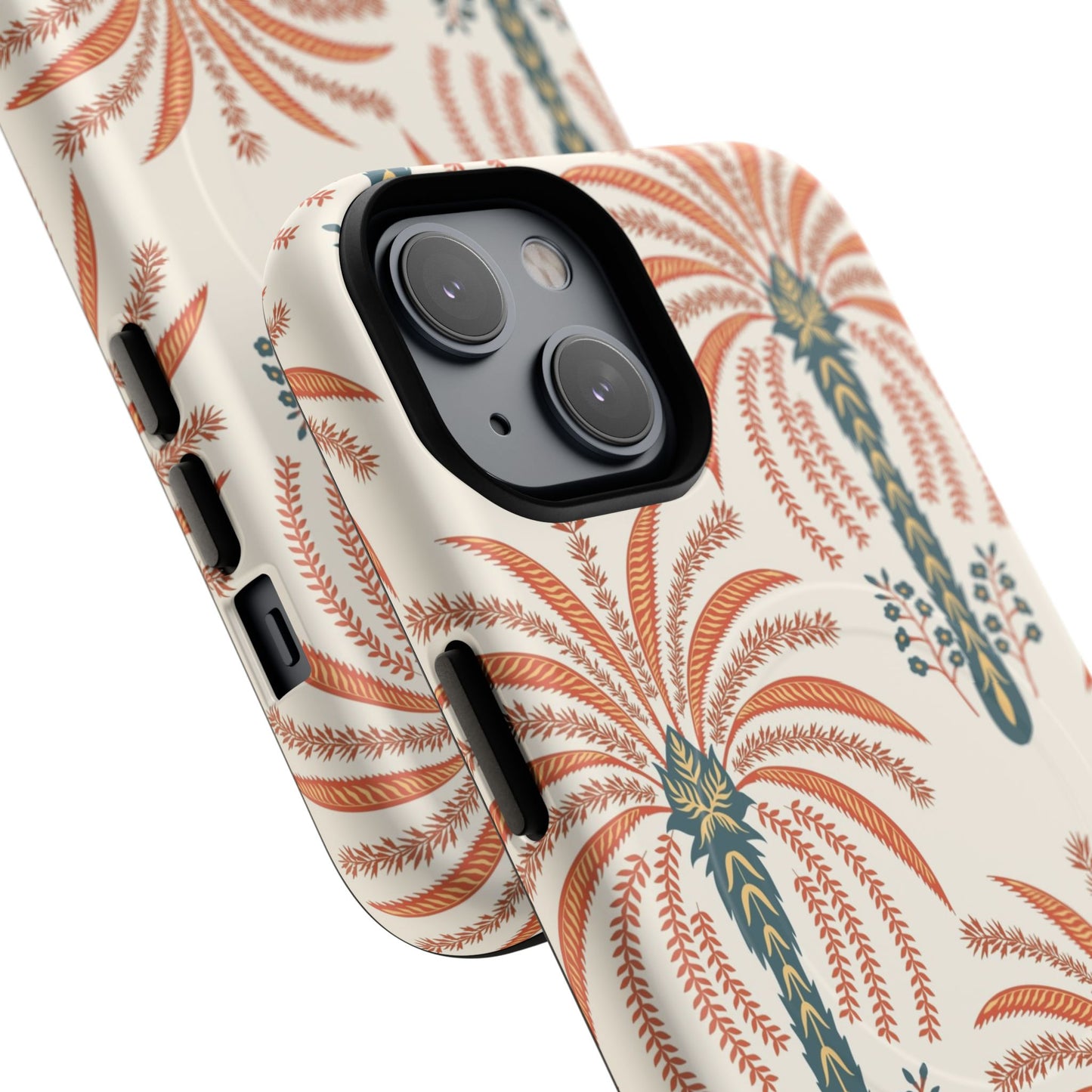 Palm Pattern Tough Magnetic Phone Case — Retro Tropical iPhone Cover