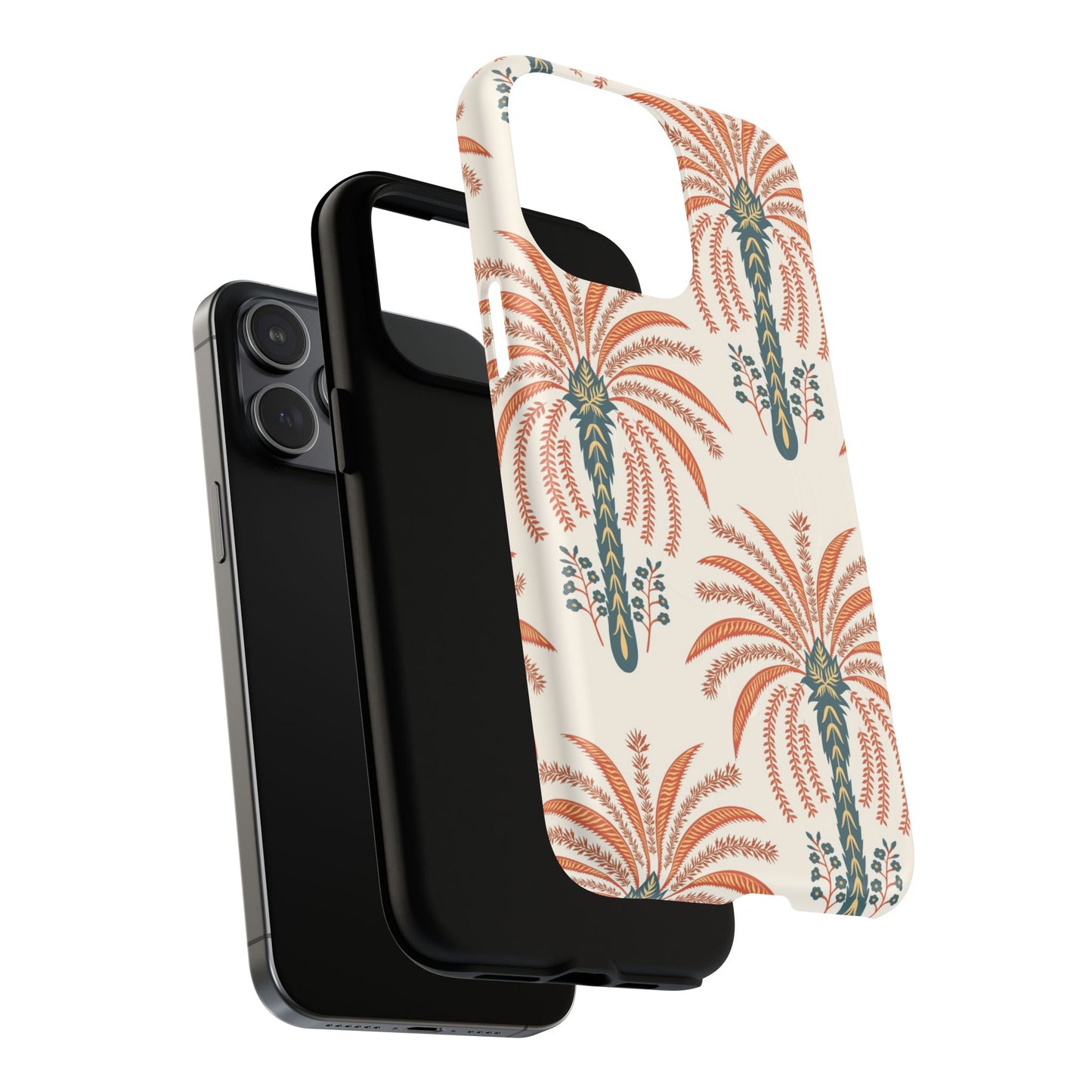 Palm Pattern Tough Magnetic Phone Case — Retro Tropical iPhone Cover