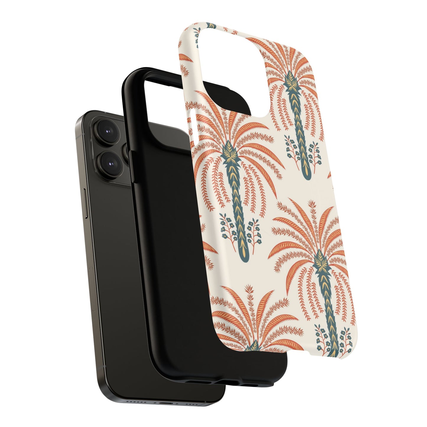 Palm Pattern Tough Magnetic Phone Case — Retro Tropical iPhone Cover