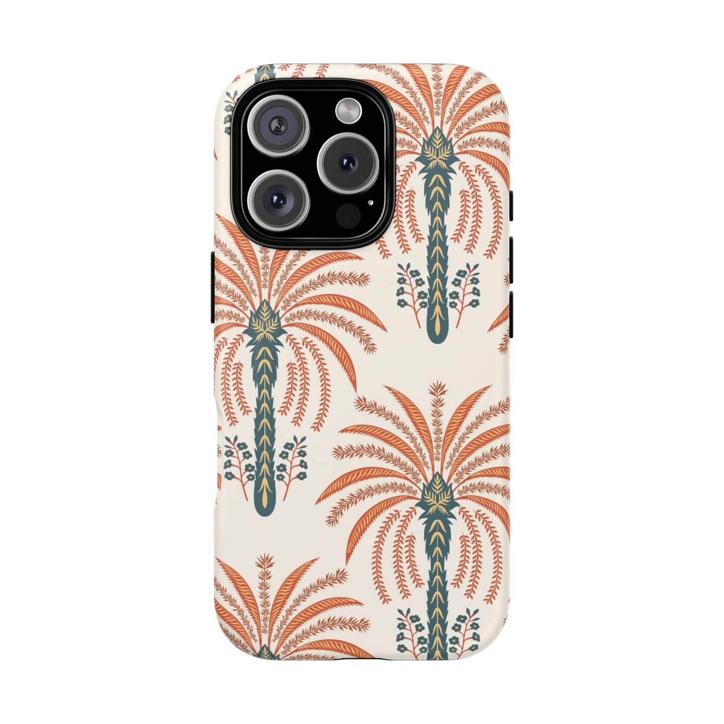 Palm Pattern Tough Magnetic Phone Case — Retro Tropical iPhone Cover