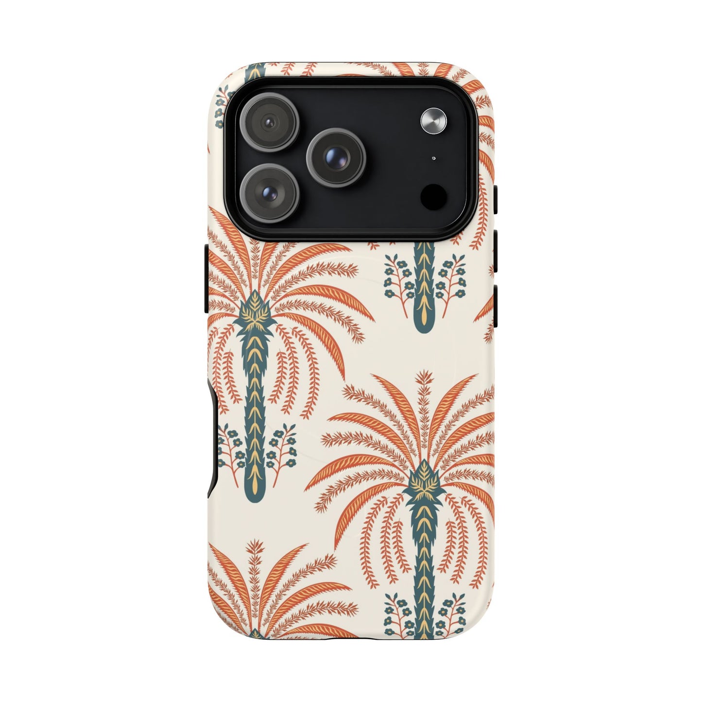 Palm Pattern Tough Magnetic Phone Case — Retro Tropical iPhone Cover