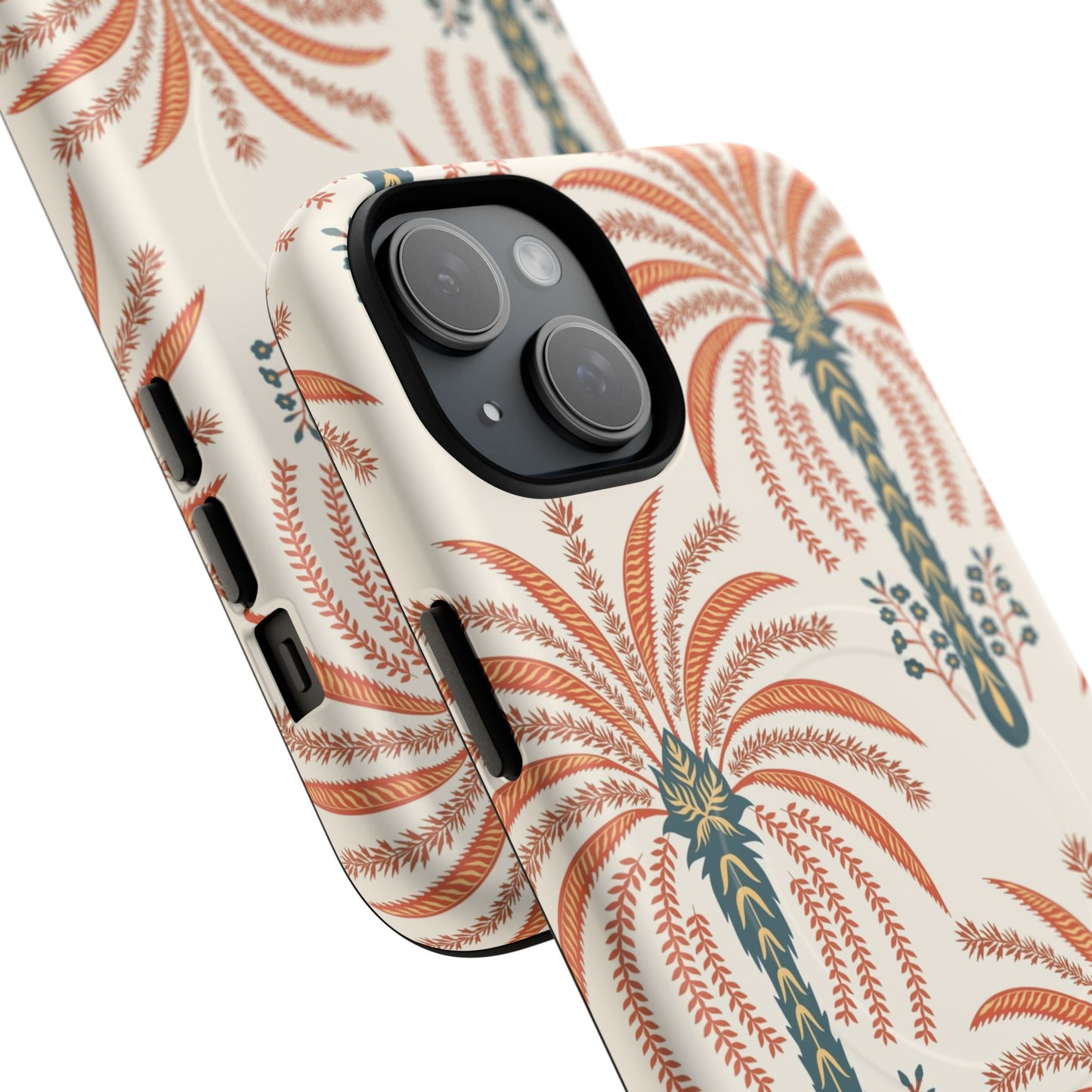 Palm Pattern Tough Magnetic Phone Case — Retro Tropical iPhone Cover