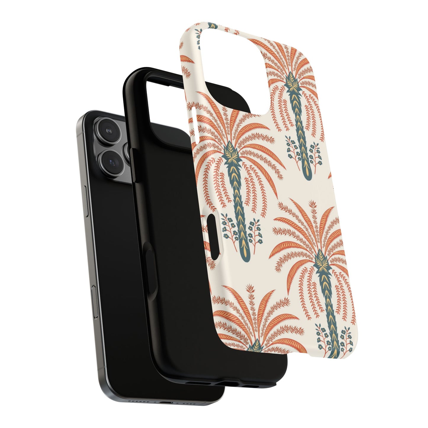 Palm Pattern Tough Magnetic Phone Case — Retro Tropical iPhone Cover