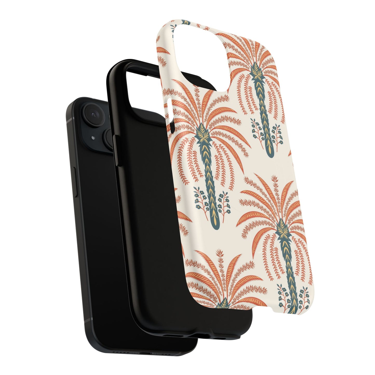 Palm Pattern Tough Magnetic Phone Case — Retro Tropical iPhone Cover